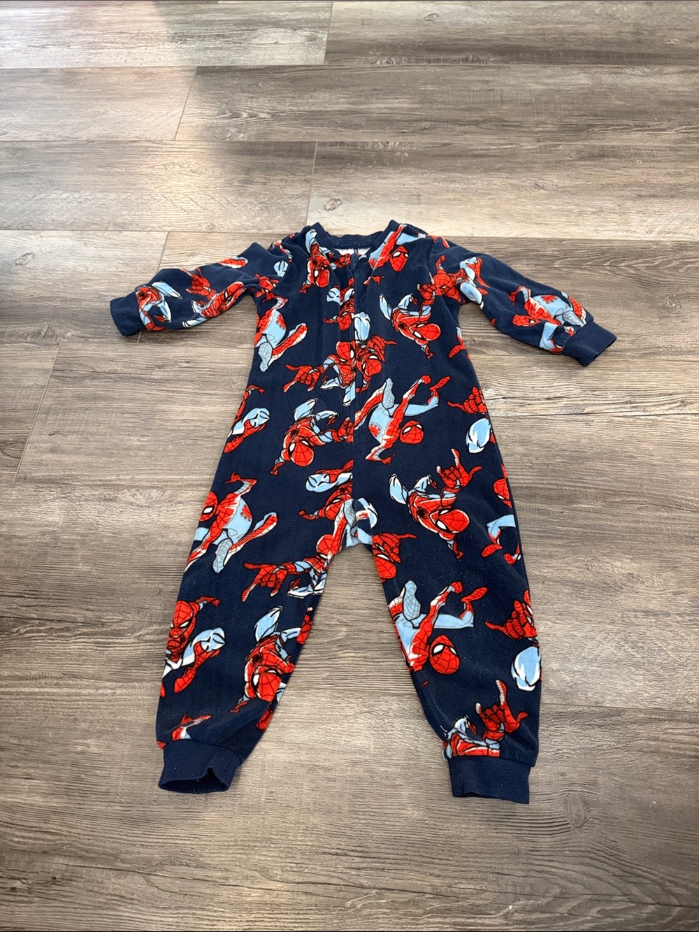 Marvel Navy Spider-Print Kids One-Piece Pajama